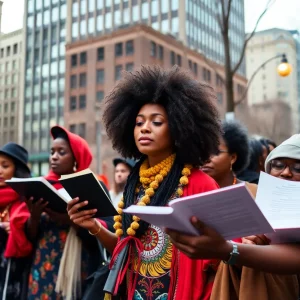 A celebration event showcasing poetry in a Boston setting.