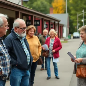 Residents of Rangeley Plantation discussing a local PayPal scam