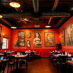 Interior view of Kitchen + Kocktails restaurant in Boston