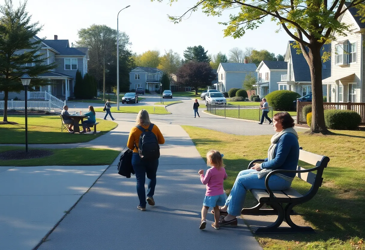 Community members enjoying a safe neighborhood in Lynn, Massachusetts