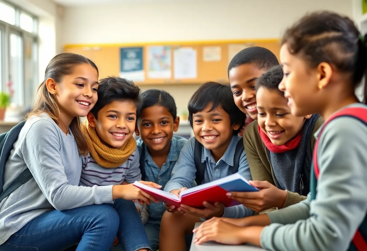 Students from diverse backgrounds in a Massachusetts classroom