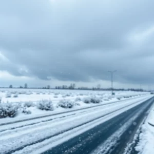 Mixed precipitation in New England with rain and snow
