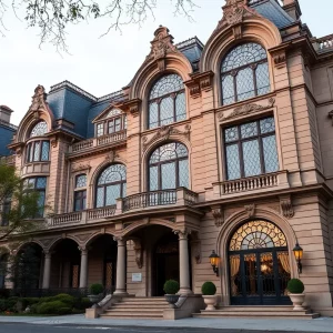 Exterior view of the historic Ayer Mansion in Boston