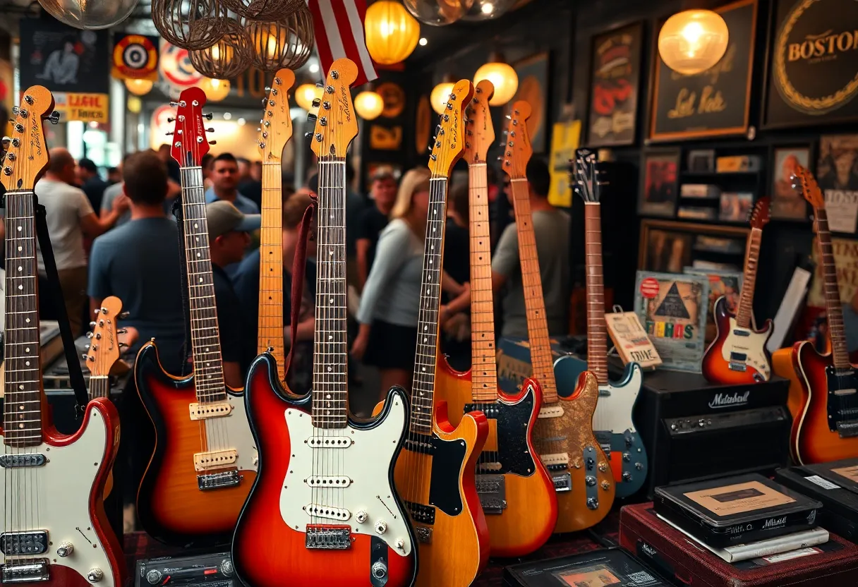 Auction display of Bob Dylan memorabilia in Boston