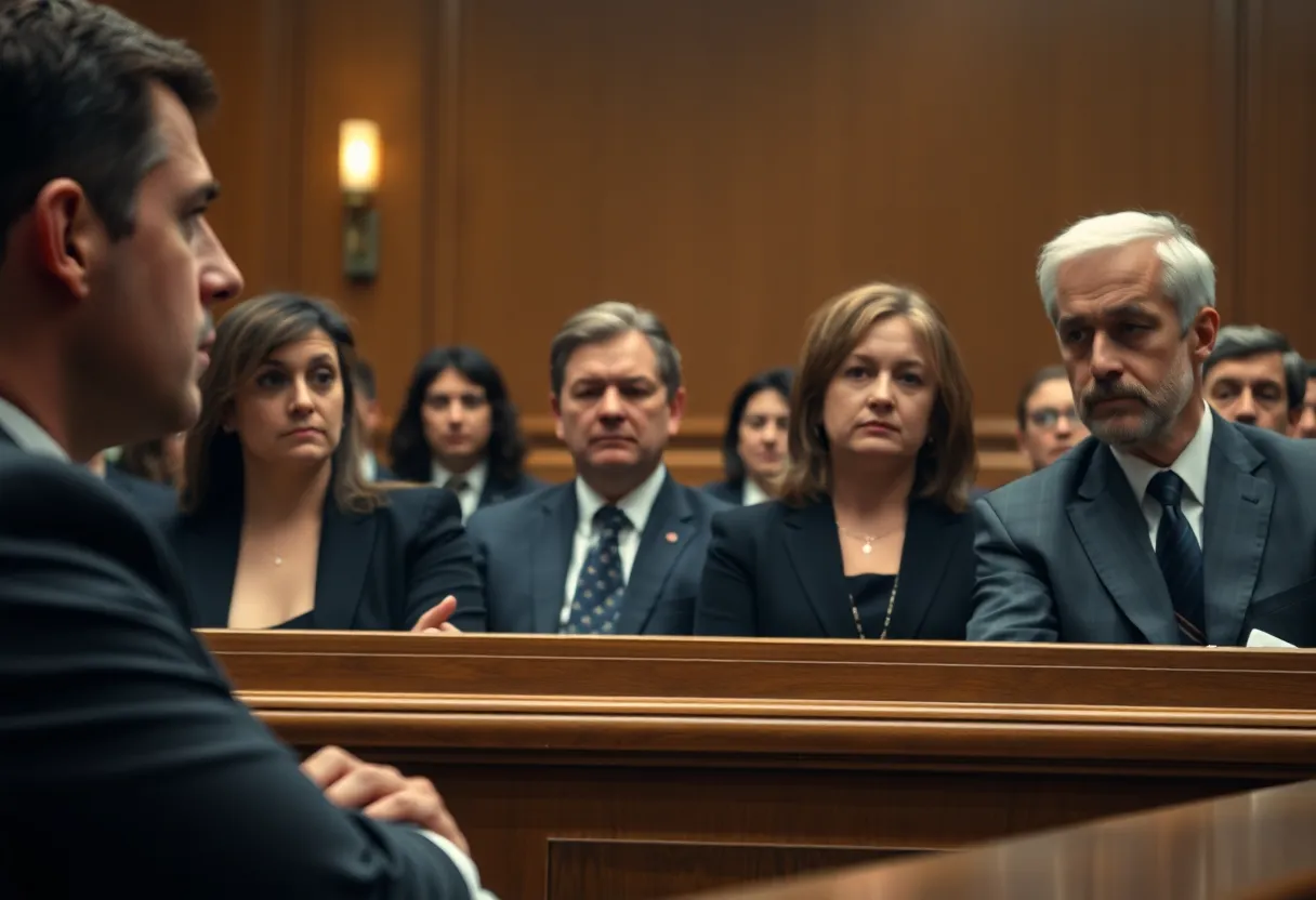 Courtroom scene related to the CDL bribery case in Boston