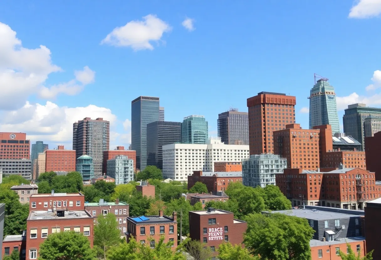 Boston's urban landscape showcasing sustainability initiatives