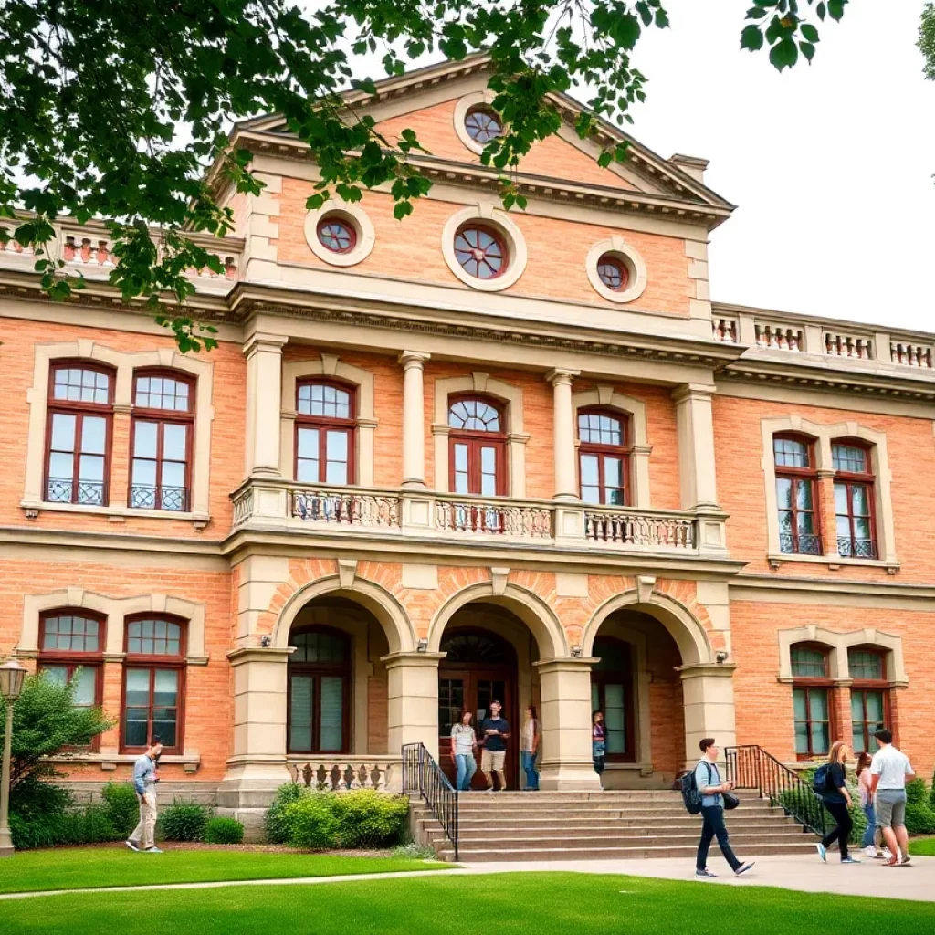 Exterior view of Boston Latin School, a historic educational institution.