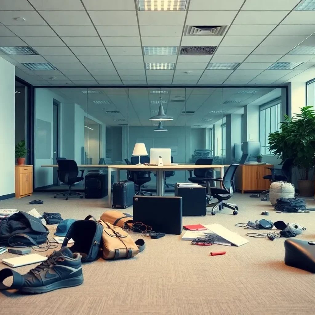 Empty office space at Brightcove post-layoffs