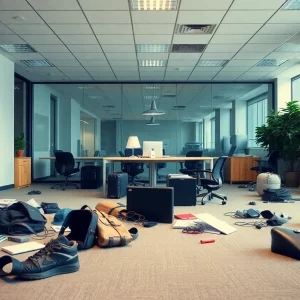 Empty office space at Brightcove post-layoffs