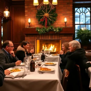 Cozy restaurant dining in Boston during winter 2025