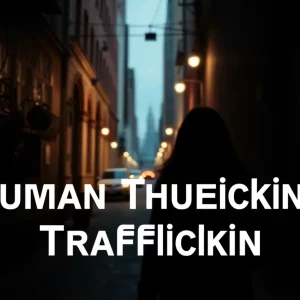 Symbolic image representing the dangers of human trafficking.