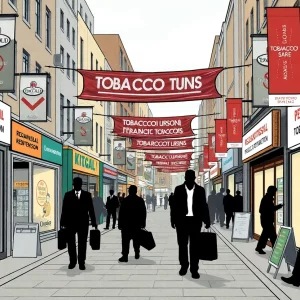 Illustration highlighting the illegal tobacco market in Massachusetts