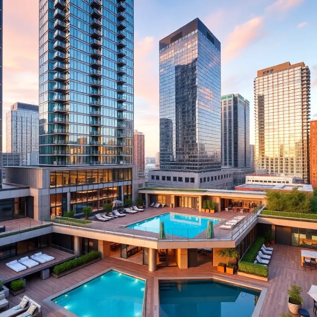 Stunning luxury skyscrapers in Boston with modern amenities