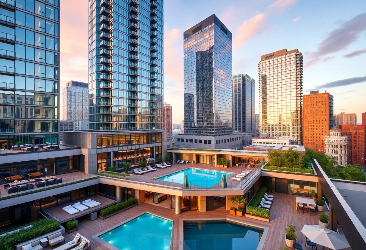 Stunning luxury skyscrapers in Boston with modern amenities