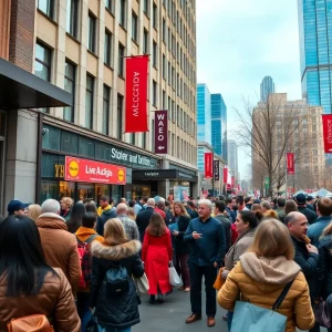 Crowd at One Lincoln St. auction in Boston
