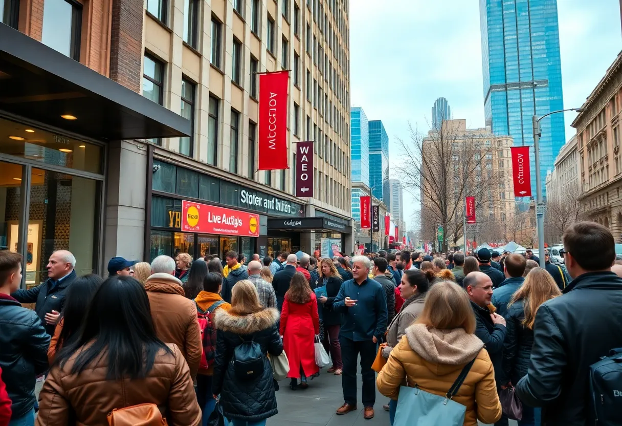 Crowd at One Lincoln St. auction in Boston