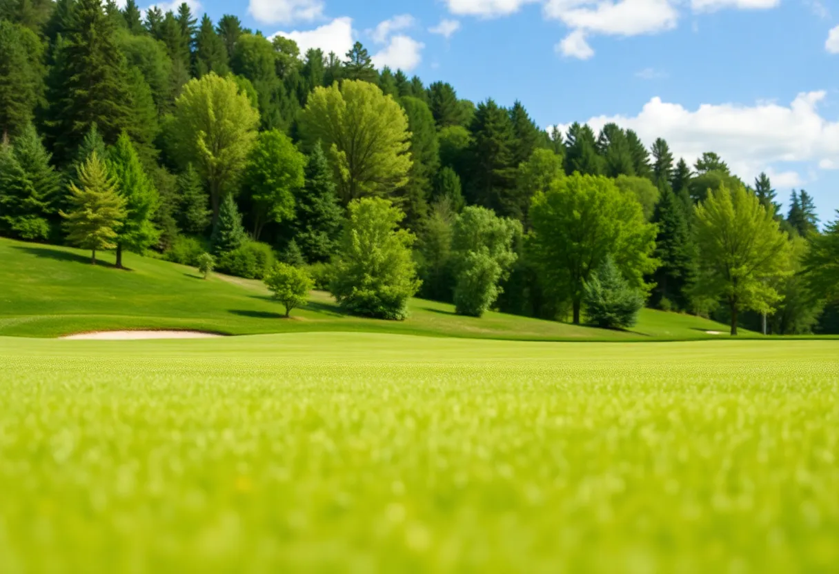 Stylish Reebok golf apparel and footwear showcased on a golf course