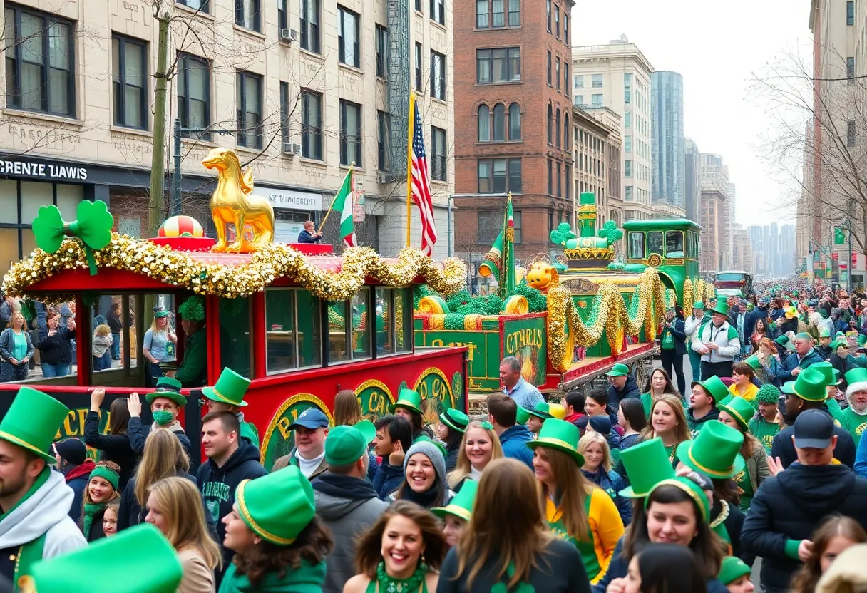 Crowds enjoying the South Boston St. Patrick's Day Parade