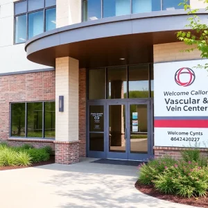 Exterior view of the Tufts Medicine Vascular + Vein Center