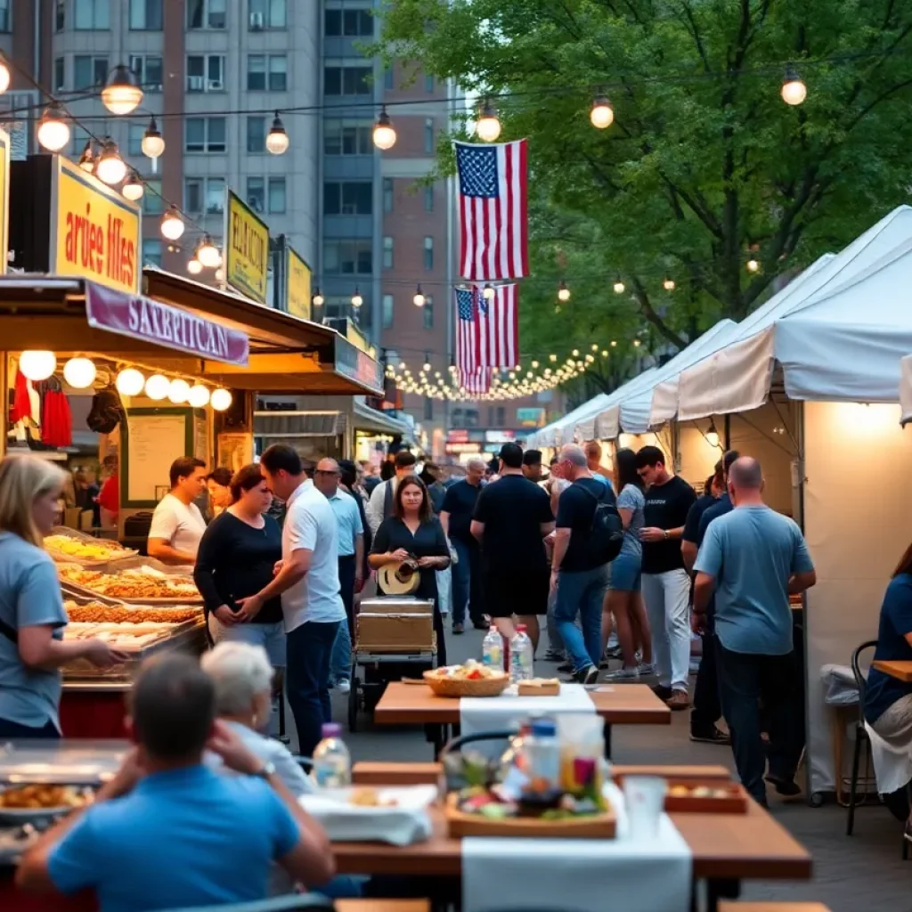 People enjoying food at Boston Calling 2025 Festival