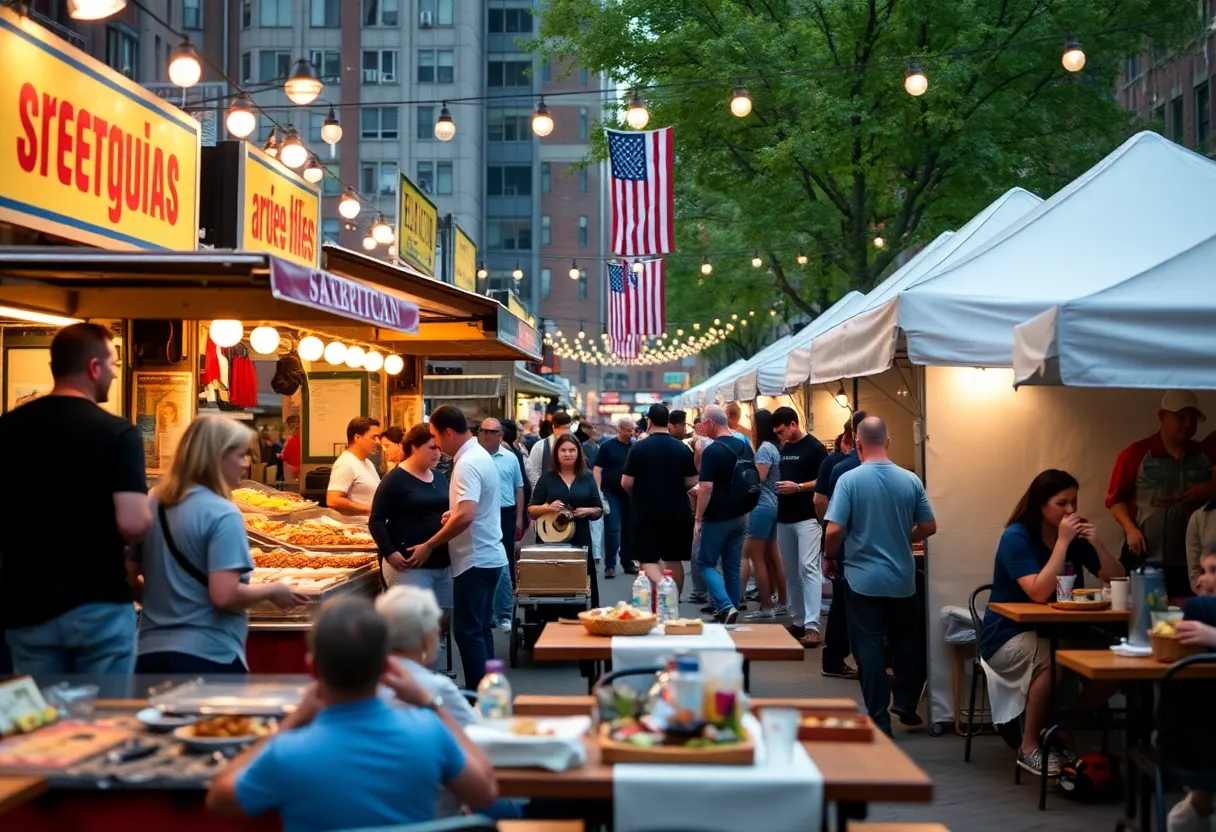 People enjoying food at Boston Calling 2025 Festival