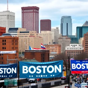 Boston skyline during the gubernatorial campaign