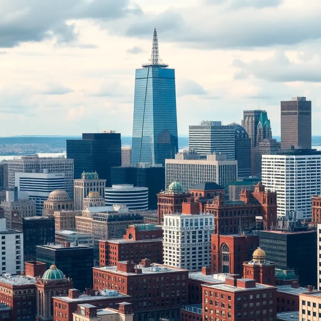 View of Boston skyline representing the state’s economy