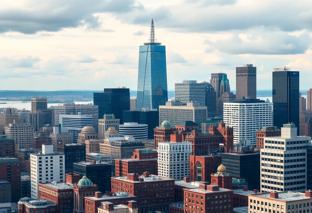 View of Boston skyline representing the state’s economy