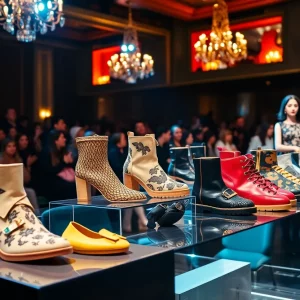 Footwear collection from Mostro Fey showcased at the Boston fashion event.