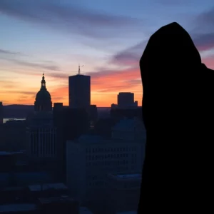 Cityscape of Boston symbolizing government scandal