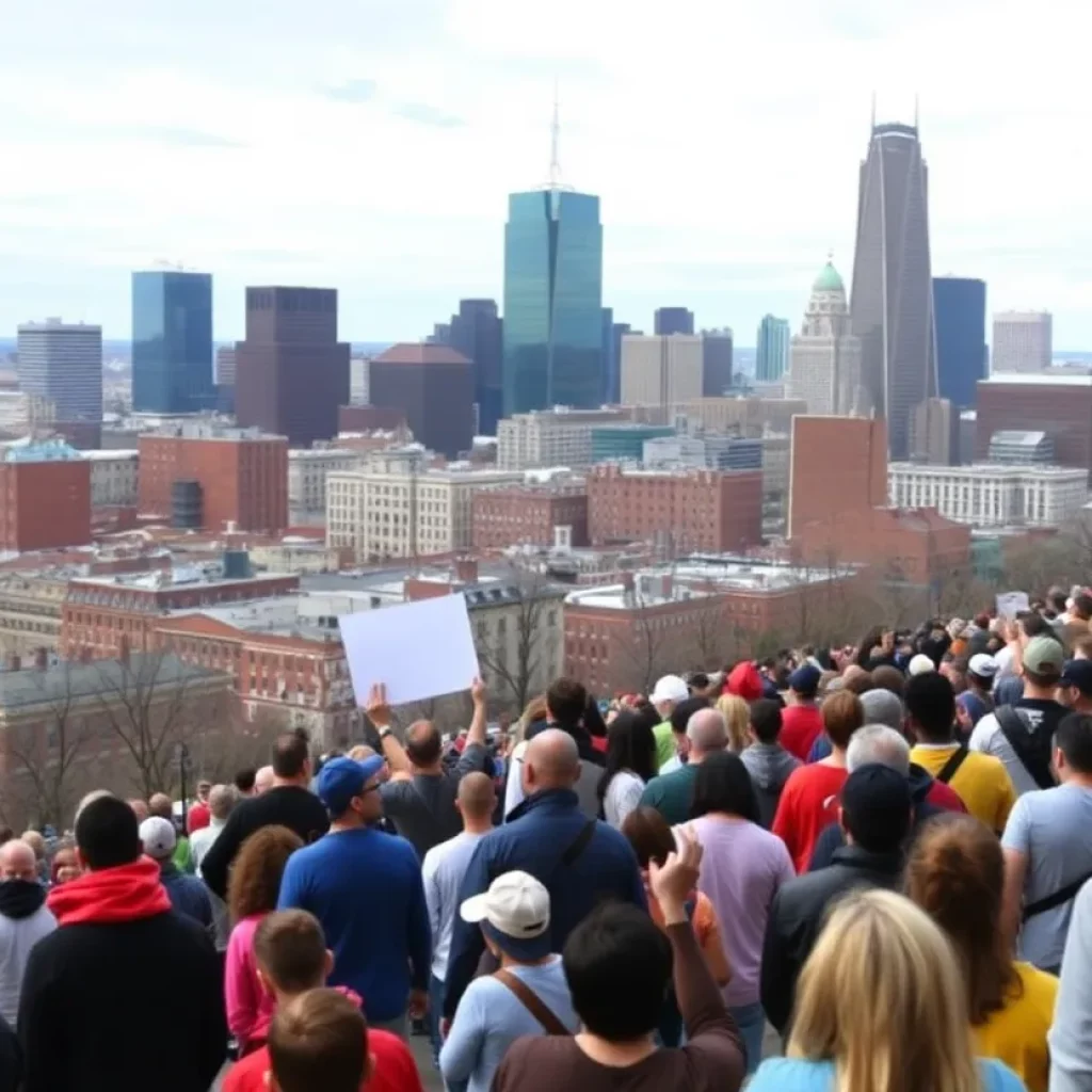 Panoramic view of Boston skyline representing community unity and diversity.