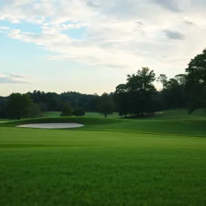 Boston College Eagles competing in collegiate golf tournament