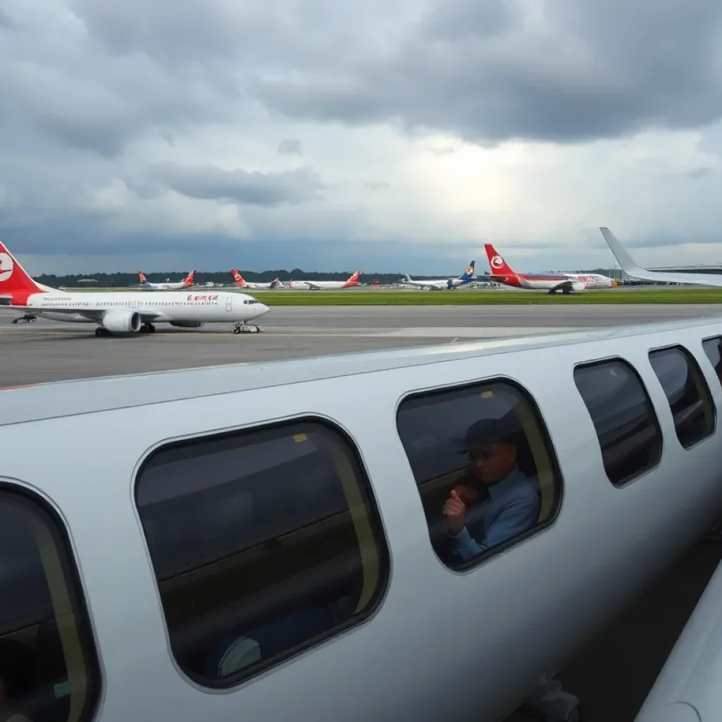 Passengers stranded on tarmac during flight delays