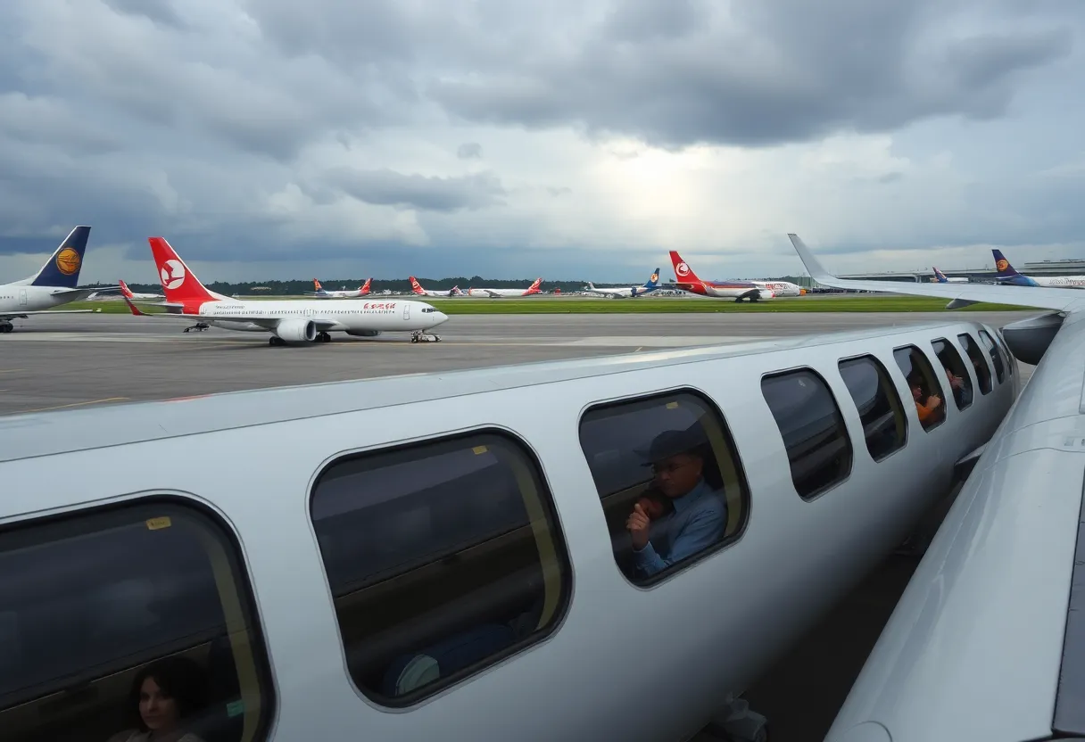 Passengers stranded on tarmac during flight delays