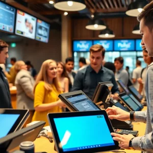 POS system showcased in a restaurant environment
