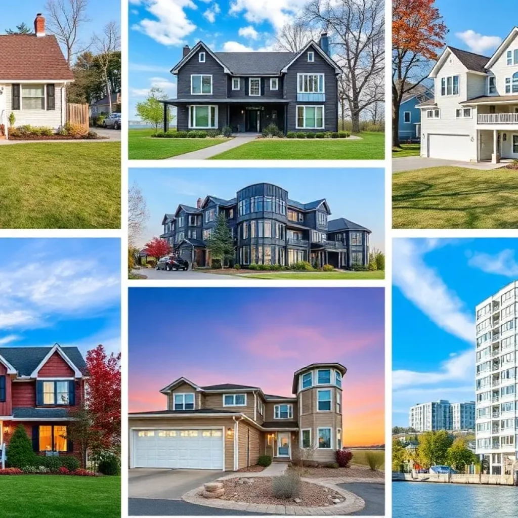 Diverse types of homes in Massachusetts, including Capes and condos