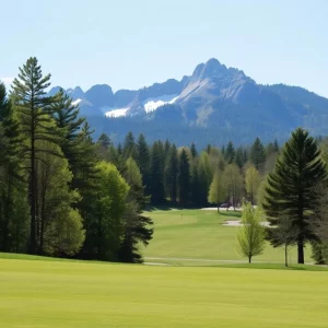 Golfer playing on a beautiful golf course during the Mid-Amateur Championship