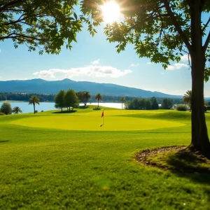 Scenic view of a golf course during the NCAA Women's Golf Championship.