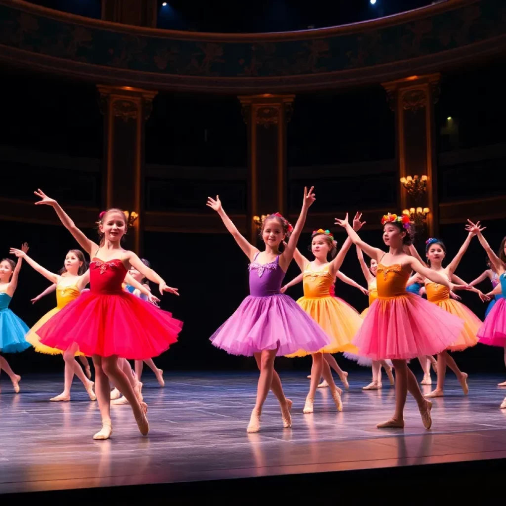 Young dancers performing ballet at the Citizens Opera House