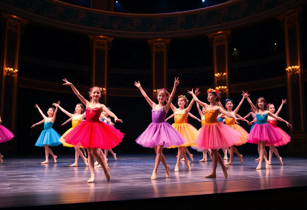 Young dancers performing ballet at the Citizens Opera House
