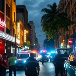 Emergency responders at the site of a nightclub roof collapse in Santo Domingo.