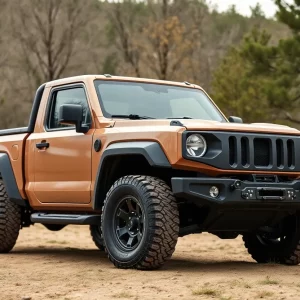 Slate Truck, an affordable electric pickup truck in a natural environment