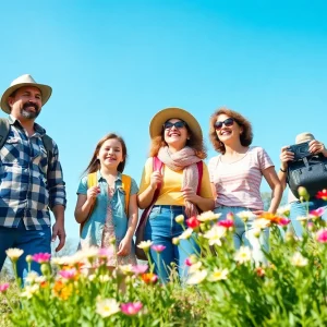 Family enjoying spring break activities outdoors in Massachusetts