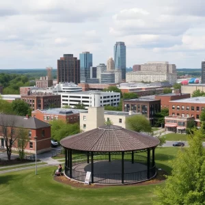 Community gathering in Springfield amid economic changes.
