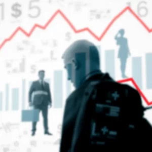 Abstract art depicting the rise of unemployment claims in Massachusetts