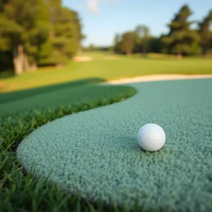 Lush green golf course in Haverhill, Massachusetts during spring.