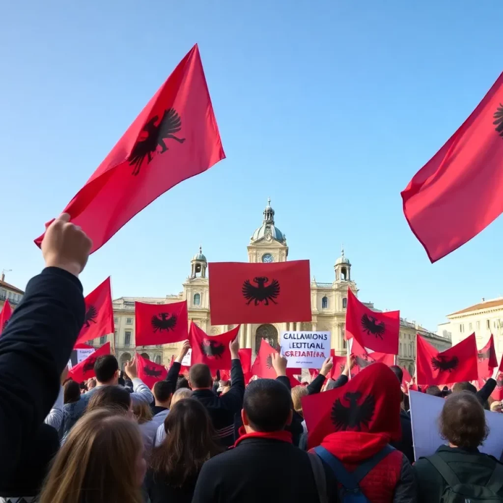 Vibrant rally in Albania for parliamentary elections