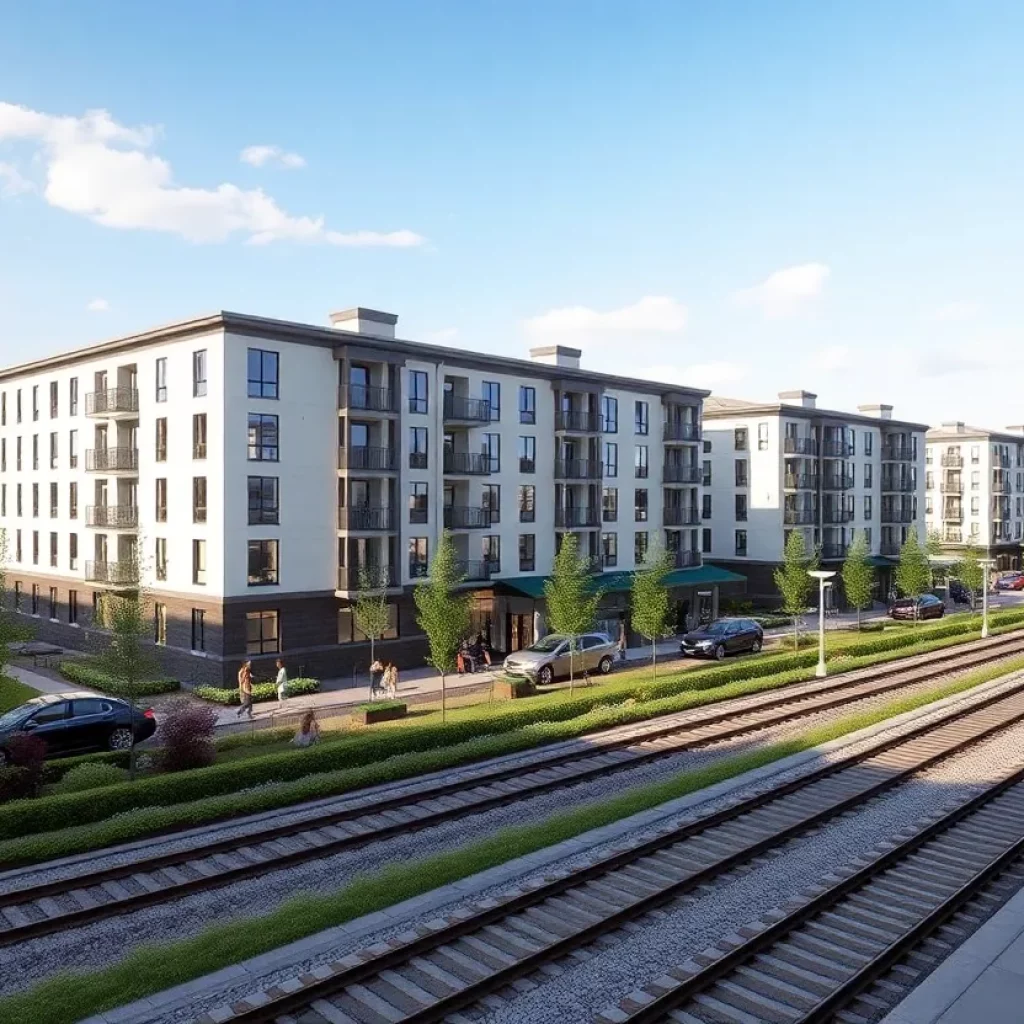 Rendering of the Alta Abington Station multifamily development