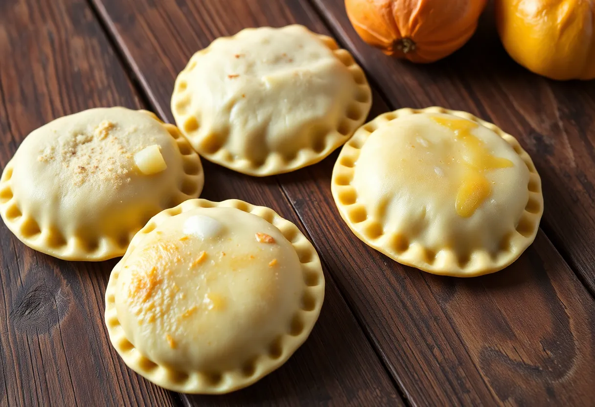 A variety of pierogi dishes represent Polish cuisine.