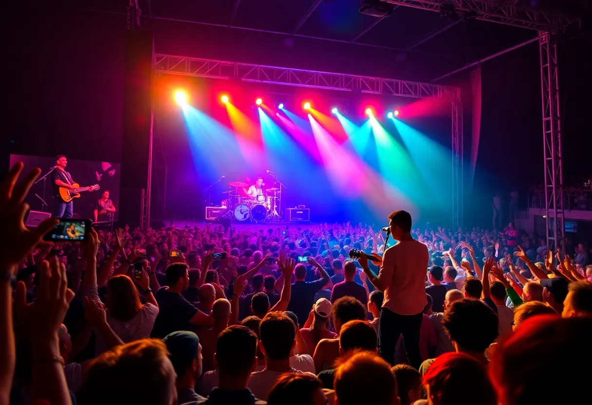 Audience enjoying Avril Lavigne's live performance at Boston Calling festival